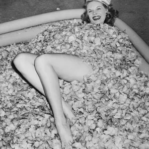 1950s Print of an American Woman in a Potato Chip-Themed Crown 1950s Print of an American Woman in a Potato Chip-Themed Crown