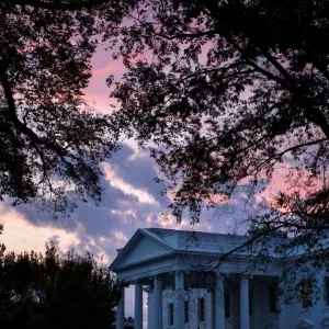 White House Print at Sunset White House Print at Sunset
