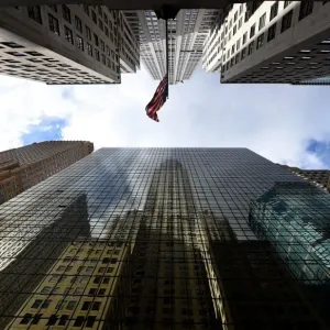 Print of the Chrysler Building reflected in the Grand Hyatt Hotel