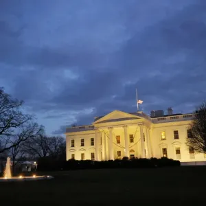 US Flag at Half-Staff Print US Flag at Half-Staff Print