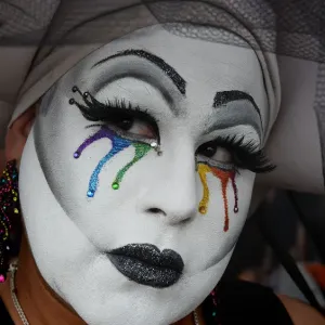 USA Gay Pride Portrait Print