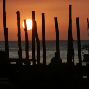 Zanzibar Sunset Postcard