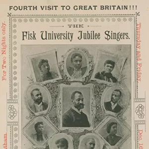 Advert for an appearance of The Fisk University Jubilee Singers (photo)