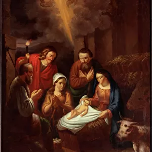 Adoration of the Shepherds, 18th century, signed under G J Smael (?) (oil on canvas)