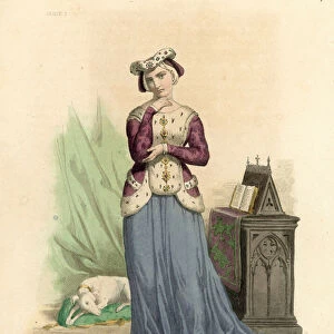 Agnes Sorel (coloured engraving)