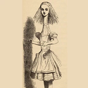 Alice grows taller, from Alices Adventures in Wonderland by Lewis Carroll