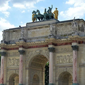 The Arc de Triomphe du Carrousel, triumphal arch in Paris, 1808