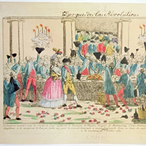 Banquet given on 1 October 1789 at the Versailles Opera House by the Kings bodyguards