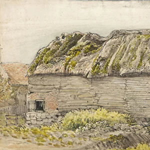 A Barn with a Mossy Roof, Shoreham (w / c with brown wash, ink, gouache & pencil on paper)