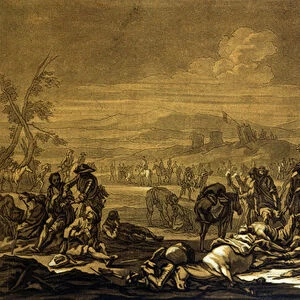 After the Battle, 1695, engraved by Christian Rugendas (1708-81) c. 1740 (engraving)