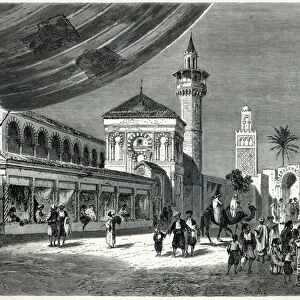 A Bazaar at Tunis (engraving)