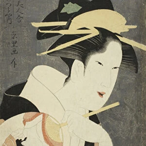 Beauties of the Pleasure Quarters (Seiro bijin awase): the Hostess of the Izumiya