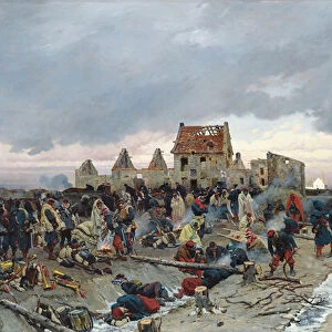 Bivouac at Le Bourget after the Battle of 21st December 1870, 1872 (oil on canvas)