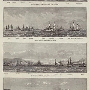 The British Fleet in the Dardanelles (engraving)