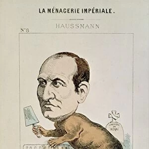 Caricature of Baron Georges Eugene Haussmann (1809-91) as a Beaver, from La