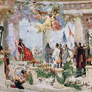 Ceremonial Curtain of the Croatian National Theatre, 1895 (colour litho)