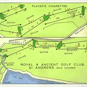 Championship Golf Courses: Royal And Ancient Golf Club, St Andrews, Old Course (colour litho)