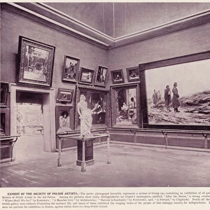Chicago Worlds Fair, 1893: Exhibit of the Society of Polish Artists (b / w photo)