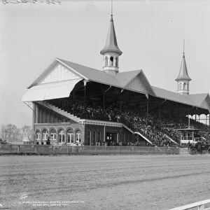 Churchill Downs, Louisville, Kentucky, Derby day, 29th April 1901 (b / w photo)