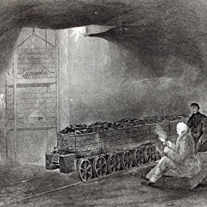 In the Coal Mine, Illustration from A History of Coal, Coke, Coalfields