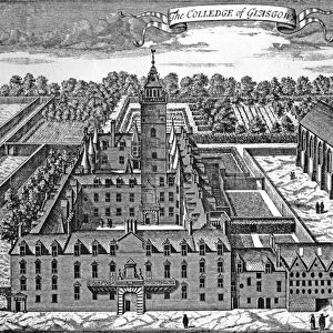 The Colledge of Glasgow, from Theatrum Scotiae, 1693 (engraving) (b / w photo)