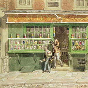 Colourmans Shop, St Martins Lane, 1829 (w / c on paper)