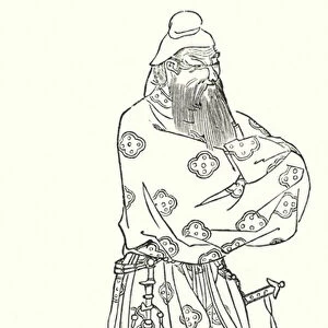 A Court Noble in Ancient Japan (engraving)