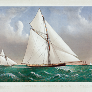 The Cutter Genesta by Currier & Ives, 1885 (colour litho)