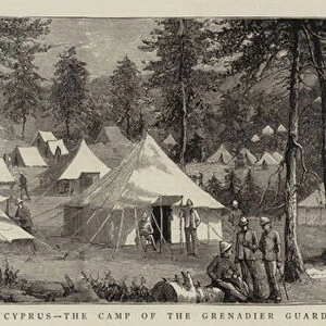 Cyprus, the Camp of the Grenadier Guards on Mount Troodos (engraving)