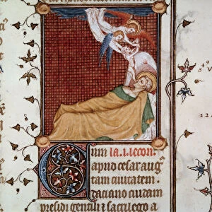 The death of Saint Vincent of Zaragoza in 304 Miniature taken from "