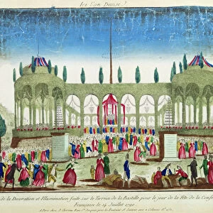 Decoration and Illumination of the Bastille for the Festival of the Federation, 14th July 1790