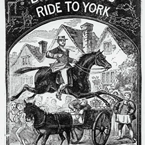 Dick Turpins (1705-39) Ride to York (engraving) (b / w photo)