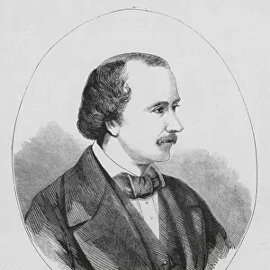 Dion Boucicault, Irish actor and playwright (engraving)