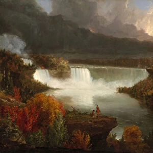 Distant View of Niagara Falls, 1830 (oil on panel)