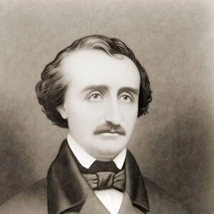Edgar Allen Poe, after a 19th century print (litho)