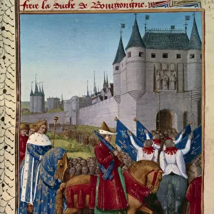 Entree in Paris by Charles V (1338-1380) preceded by Robert de Fiennes (1308 - 1385)
