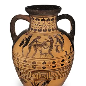 Etruscan "Pontic"black-figured neck-amphora, c. 350 BC (painted ceramic)