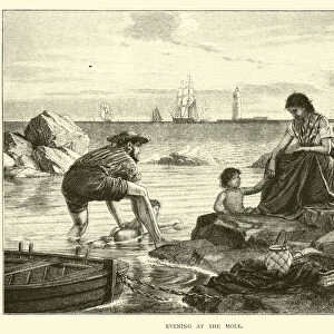 Evening at the Mole (engraving)