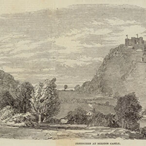 Festivities at Beeston Castle (engraving)