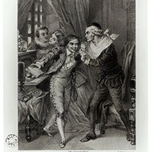 Figaro, illustration from Act III Scene 12 of The Barber of Seville by