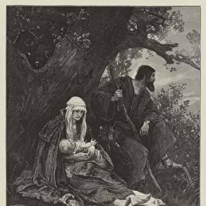 The Flight into Egypt, a Rest by the Way (engraving)
