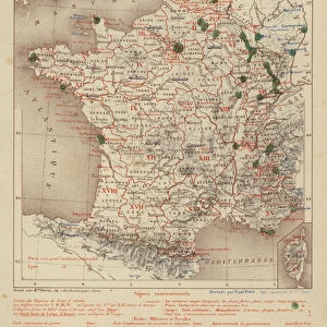 France Militaire par Regions de Corps d Armee (engraving)