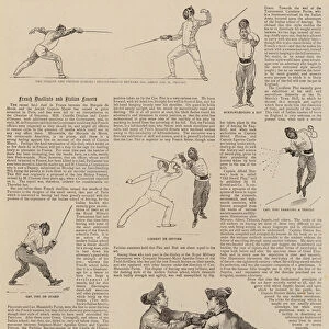 French Duellists and Italian Fencers (engraving)