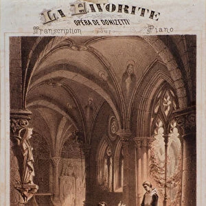 Frontispiece of La favorite, opera by Gaetano Donizetti (engraving, 1842)