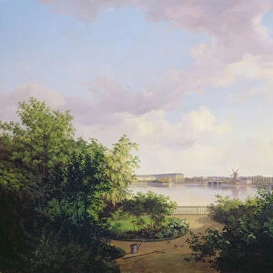 The Garden of Johannes Amsinck on the Binnenalster, 1837 (oil on canvas)