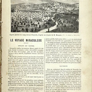 The general appearance of the camp in front of Nazareth, based on a sketch by M. Mougeot. Le Pelerin, 10/6/1882 (print)