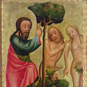 God the Father Punishes Adam and Eve, detail from the Grabow Altarpiece, 1379-83