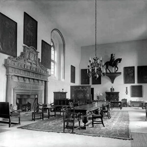 The Great Hall at Lumley Castle, County Durham, from The Country Houses of Sir John Vanbrugh by Jeremy Musson, published 2008 (b/w photo)