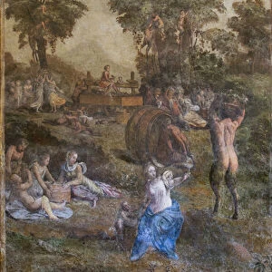 "Harvest", detail from the Camerino dei Baccanali (fresco)