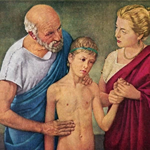 Hippocrates Healing a Sick Young Boy, 1959 (screen print)